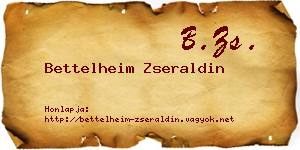 Bettelheim Zseraldin névjegykártya